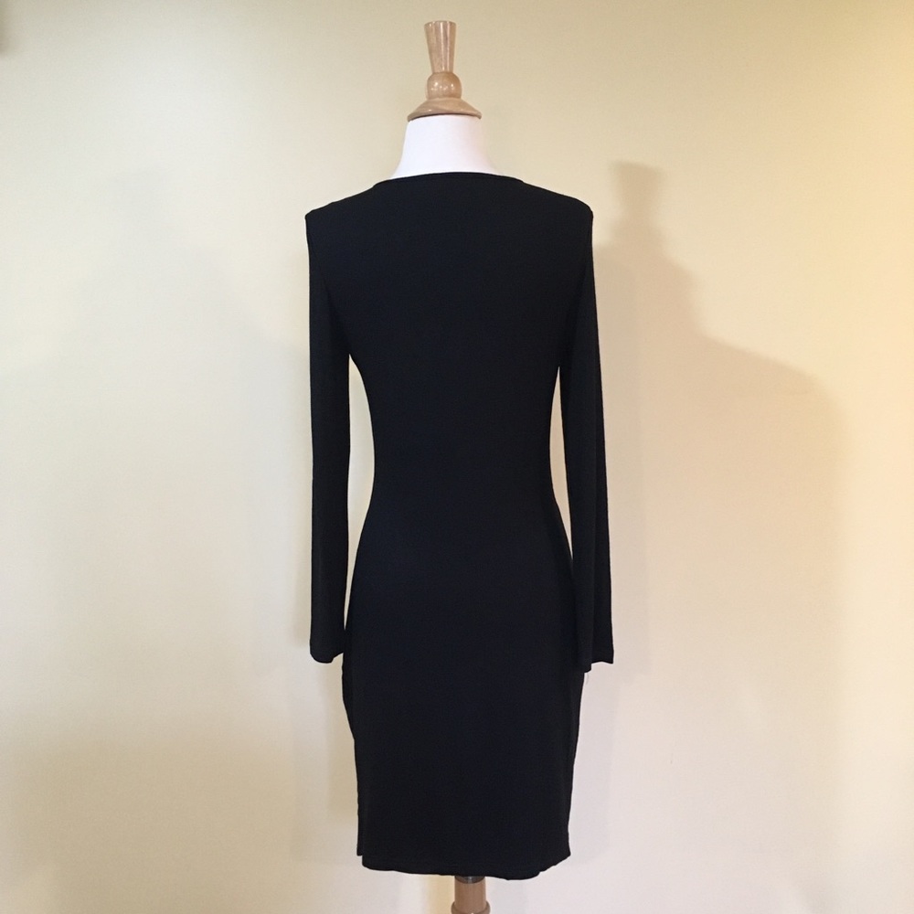 Criss Cross Neck Side Slit Midi Dress - Picture 6 of 6
